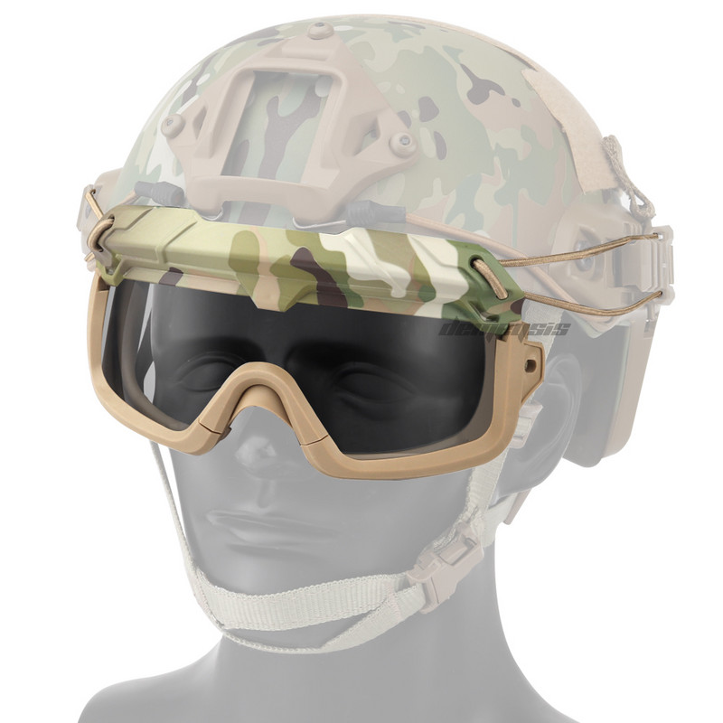 Ochelari tactici cu protecție UV Ochelari de protecție pentru cască militară Airsoft Ochelari de protecție antivânt CS Wargame Vânătoare Ochelari de siguranță Ochelari de protecție