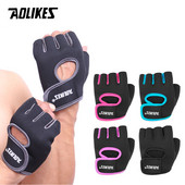 Γάντια γυμναστικής AOLIKES 1 Pair Breathable Workout Weight Lifting Fingerless Gym Fitness Gloves Exercise for Powerlifting Training Ποδηλασία