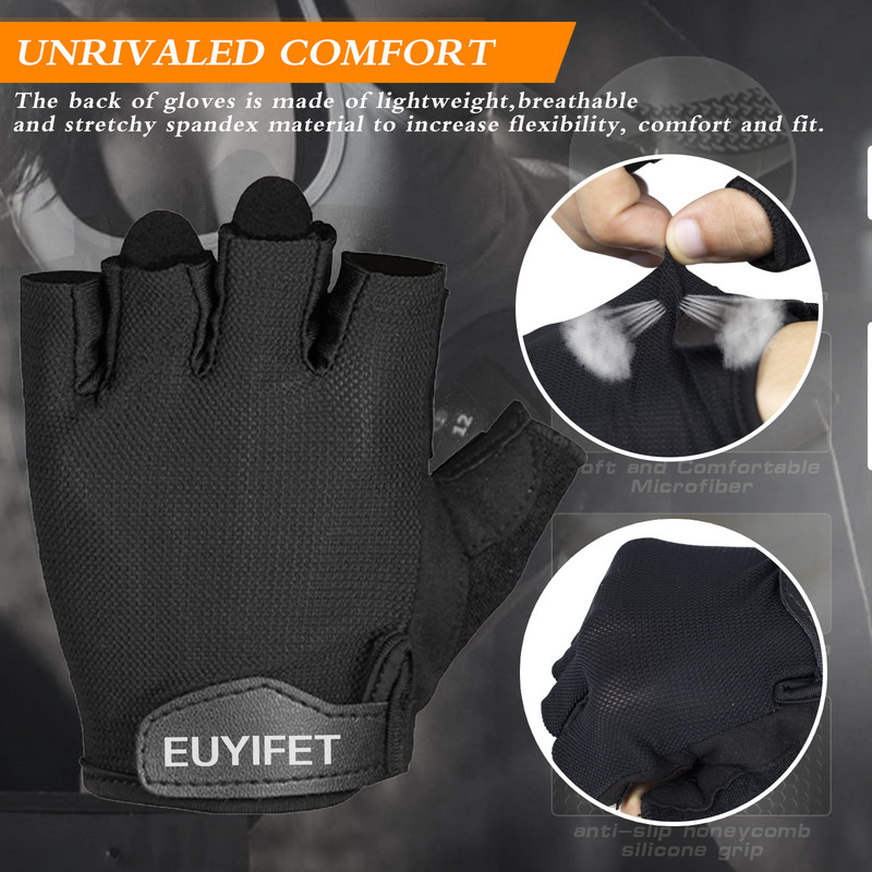 Γάντια άρσης βαρών προπόνησης για άνδρες Γυναίκες Half Finger Gym Powerlifting Palm Grip Glove for Deadlift Fitness Exercise Training