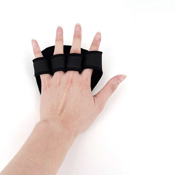 Ръкавици за повдигане на дъмбели Унисекс ръкавици за фитнес с четири пръста Подложки за ръкохватки Фитнес тренировки Спортове за протектор за ръце