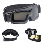 Sõjaväe lahingukaitseprillid meeste vabas õhus taktikaline jaht Airsoft paintball prillid uduvastased prillid 3 objektiivi