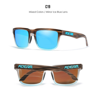 Cool Colors blokk Piros lencse Polarizált napszemüveg férfi négyzet alakú UV400, puha orrpárnával Női napszemüveg KDEAM márka