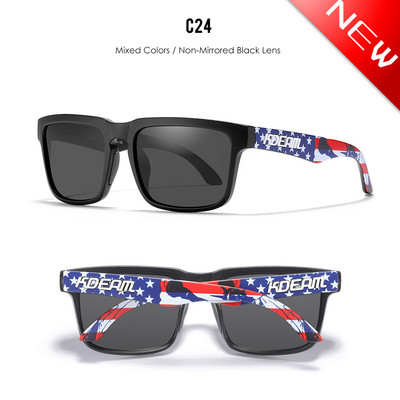 Cool Colors plokk Punased läätsed polariseeritud päikeseprillid Meeste ruudukujuline raam UV400 pehme ninapadjaga päikeseprillid Naiste bränd KDEAM