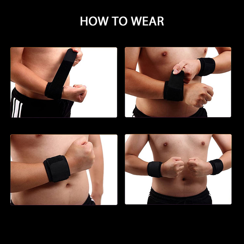 1 Pair Wrist Brace Ρυθμιζόμενοι ιμάντες καρπού υποστήριξης καρπού για γυμναστική άρση βαρών Τενοντίτιδα ανακούφιση από τον πόνο Αρθρίτιδα καρπιαίου σωλήνα