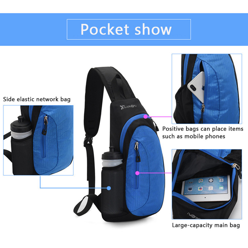 Meeste õlakott Matkamine Matkaseljakott õues nailonist rinnakotid Reisimine Jalgrattasõit Telkimine jaht Taktikaline sõjaline kalastuskott