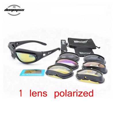 Tactical Combat Sports Polarized Glasses Daisy C5 Military Airsoft Glasses 4 Lens Men Army Hunting γυαλιά πεζοπορίας γυαλιά