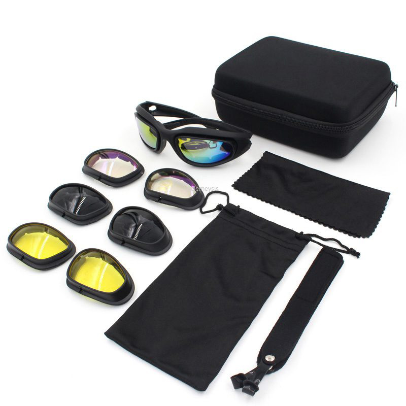 Tactical Combat Sports Polarized Glasses Daisy C5 Military Airsoft Glasses 4 Lens Men Army Hunting γυαλιά πεζοπορίας γυαλιά