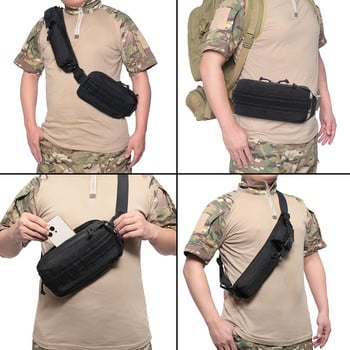 EDC Tactical Sling Chest Pack Unisex Мултифункционална чанта Molle Hip Waist Bag Къмпинг Външна торбичка за съхранение Чанта за презрамка Разни вещи