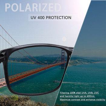 MAXJULI Квадратни огромни поляризирани слънчеви очила за мъже с големи глави Ретро ретро слънчеви очила UV защита Риболовни очила 8105