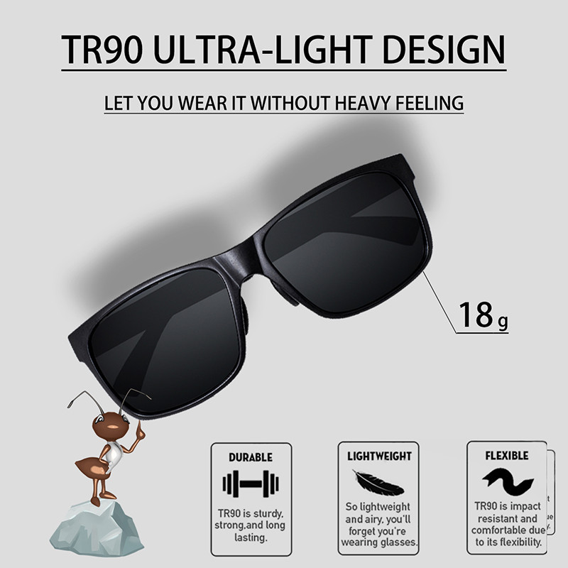 MAXJULI Τετράγωνα υπερμεγέθη πολωμένα γυαλιά ηλίου για Big Heads Ανδρικά ρετρό vintage γυαλιά ηλίου Προστασία από την υπεριώδη ακτινοβολία Fishing Eyewear 8105