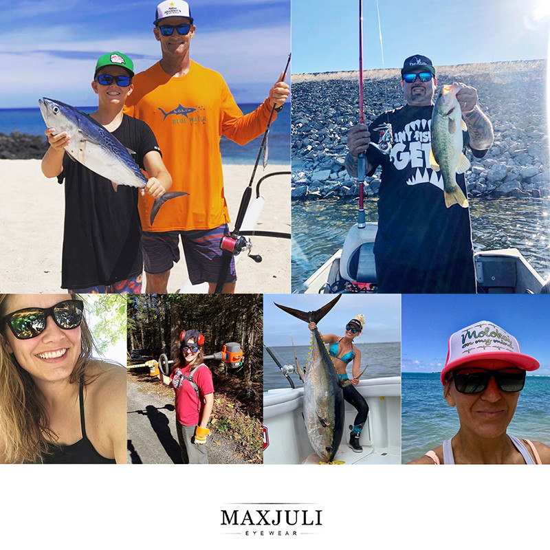 MAXJULI Τετράγωνα υπερμεγέθη πολωμένα γυαλιά ηλίου για Big Heads Ανδρικά ρετρό vintage γυαλιά ηλίου Προστασία από την υπεριώδη ακτινοβολία Fishing Eyewear 8105