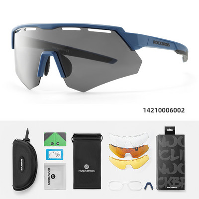 ROCKBROS Velosipēdu Brilles Polarizētas Vīriešu Sieviešu Velosipēdu Brilles 4Lens MTB šosejas riteņbraukšanas brilles ar tuvredzības ietvaru saulesbrilles