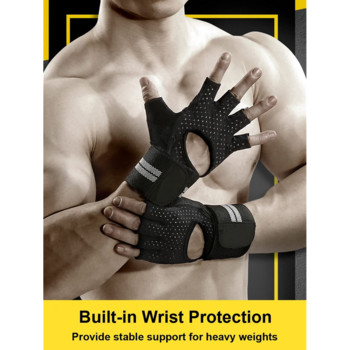 1 чифт тренировъчни ръкавици за мъже, жени, фитнес ръкавици за вдигане на тежести, ръкавици за упражнения за вдигане на тежести, гири, колоездене, фитнес оборудване
