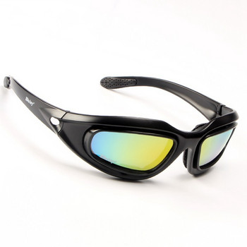 Тактически поляризирани компютърни слънчеви очила Мъжки еърсофт Военни очила за стрелба UV400 Защитни очила 4 лещи Лов на открито
