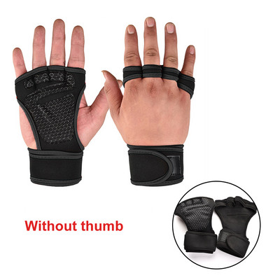 1paar raskuste tõstmise treeningkindaid meestele Naistele Fitness Sport Kehaehitus Võimlemine Jõusaal Käte randme peopesa kaitsvad kindad