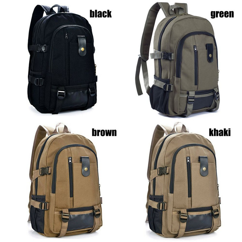 1 tk Suure mahutavusega kott Mehed Naiste Vintage lõuendist seljakott Seljakott Reisimine Sport Koolikott Sülearvuti Matkakott Matkamise välitööriistad