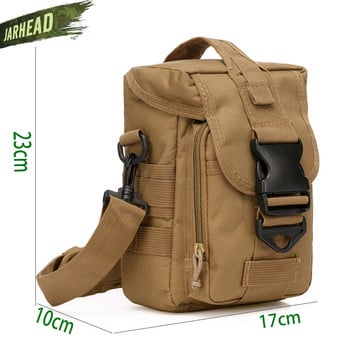 600D Nylon τσάντα αδιάβροχη Military Molle Sport Bag Utility Ταξιδιωτική Τσάντα μέσης Sling Τσάντες ώμου Πεζοπορία Ταξιδιωτική τσάντα εξωτερικού χώρου