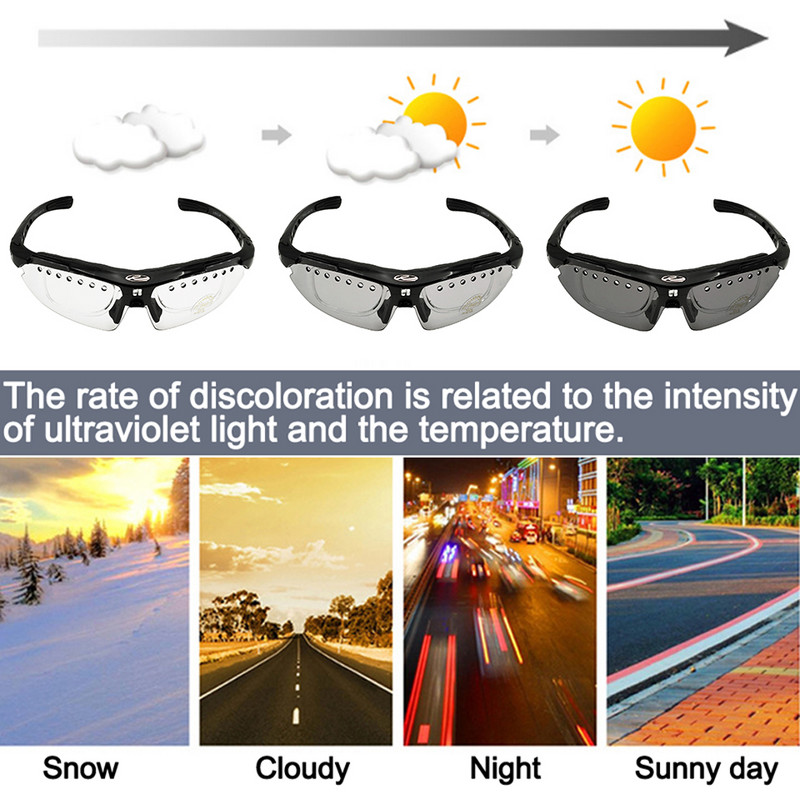 LOCLE fotokromatske planinarske naočale UV400 sunčane naočale muške taktičke streljačke naočale pecanje sportske naočale za penjanje biciklističke naočale