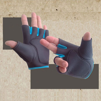 Спортни ръкавици с половин пръст Фитнес ръкавици за вдигане на тежести Спорт на открито Колоездене Дишащи амортизационни ръкавици за тренировка във фитнес зала