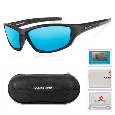 Queshark UV400 поляризирани очила за къмпинг, туризъм, спортни слънчеви очила, състезателни велосипеди, ски очила, риболов, колоездене, шофиране, очила