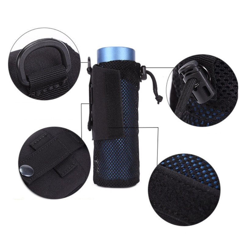 Lagana mrežasta Molle vanjska torba za bocu vode Kampiranje Biciklizam Planinarenje Sklopivi držač za remen Sklopiva torbica za kuhalo Sklopiva isporuka