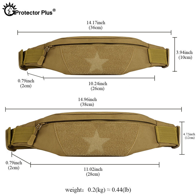 PROTECTOR PLUS Taktička 5,5/6,5 inčna telefonska torba oko struka Vojne vojne Molle torbe za rame Sportovi na otvorenom Planinarenje Trčanje preko tijela