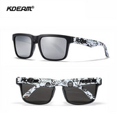 Cool Skull Design Sunčane naočale sa srebrnim lećama Polarizirane muške kvadratne okvire Marka KDEAM UV400 s mekim jastučićem za nos Sunčane naočale Ženske