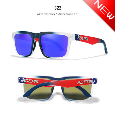 Cool Skull Design Sunčane naočale sa srebrnim lećama Polarizirane muške kvadratne okvire Marka KDEAM UV400 s mekim jastučićem za nos Sunčane naočale Ženske