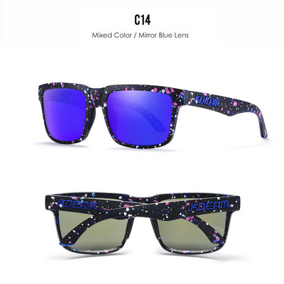 Cool Skull Design Sunčane naočale sa srebrnim lećama Polarizirane muške kvadratne okvire Marka KDEAM UV400 s mekim jastučićem za nos Sunčane naočale Ženske