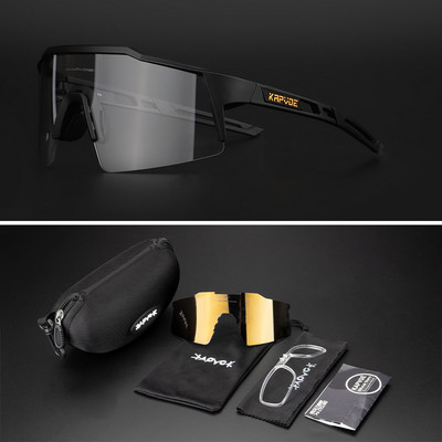 New Outdoor Bike Kapvoe Photochromic Sunglasses Mountain Eyewear Fishing UV Protection Goggle Driving Glasses Hiking Acessories