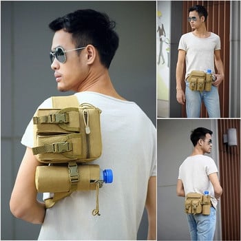 Тактически пакет за кръста Туристически джогинг Бутилка за вода Телефонна чанта Армейска военна водоустойчива чанта за катерене на открито Къмпинг Оксфордска чанта за колан