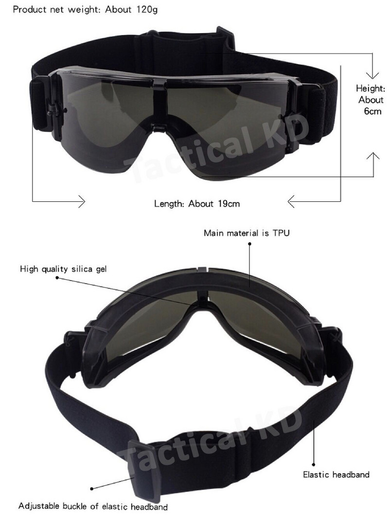 Taktičke Airsoft Paintball naočale protiv magljenja Vojne vojne naočale Zaštitne naočale za gađanje Cs igre