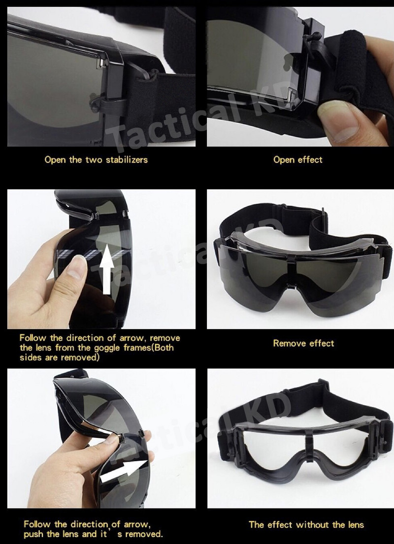 Taktičke Airsoft Paintball naočale protiv magljenja Vojne vojne naočale Zaštitne naočale za gađanje Cs igre