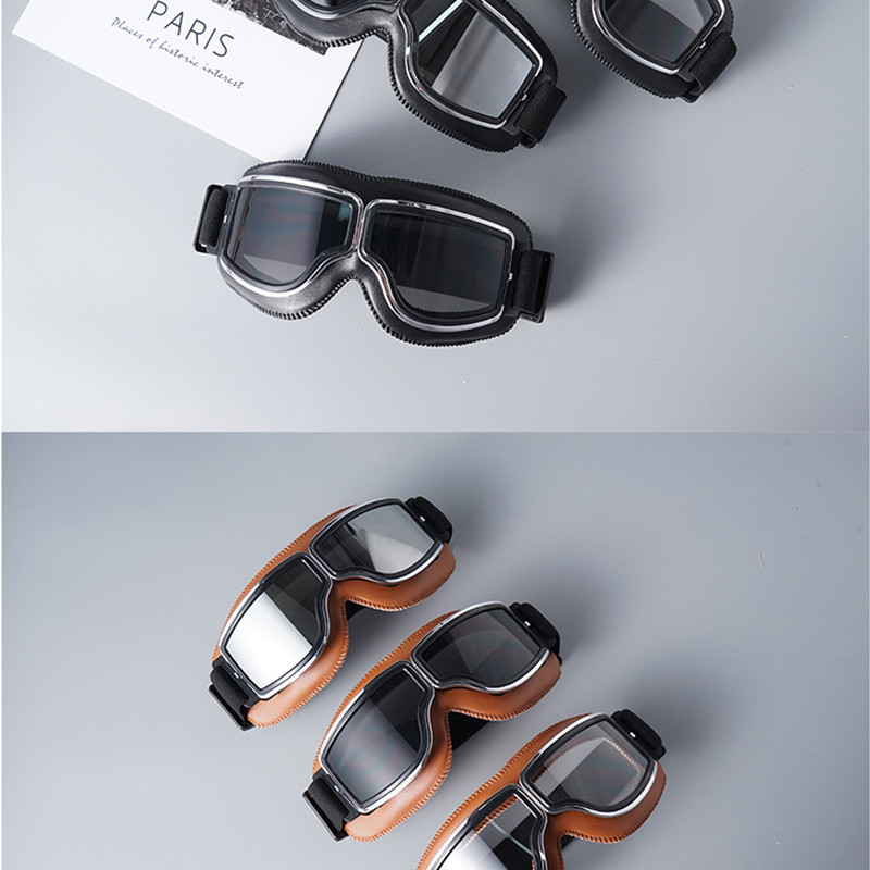 JSJM Motoros szemüveg Férfi Retro Harley Szemüvegek Szabadtéri Sport Lovaglás Terep Szélálló Porálló Szemüvegek Retro Stílusú Unisex