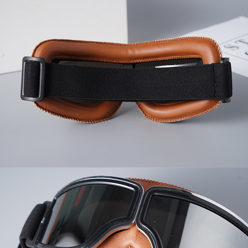 JSJM Motoros szemüveg Férfi Retro Harley Szemüvegek Szabadtéri Sport Lovaglás Terep Szélálló Porálló Szemüvegek Retro Stílusú Unisex