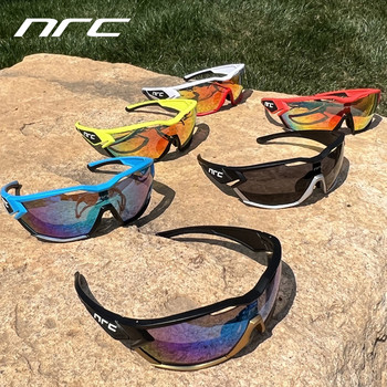 Марка NRC Очила за колоездене мъжки планински велосипед Велосипед Спортни слънчеви очила за колоездене MTB Очила за колоездене дамски UV400 с мека чанта