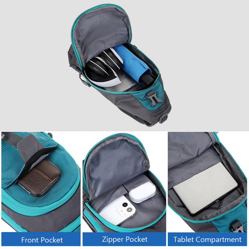 Muški ruksak na prsima Torba preko ramena Vodootporna lagana Oxford tkanina Torba na rame Putovanja Sportska teretana Dnevni ruksak Kupovina