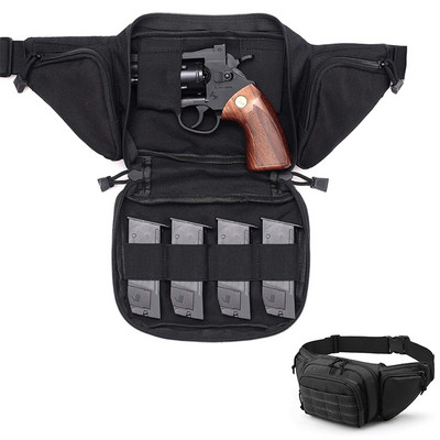 Taktikai pisztoly deréktáska táska fegyvertok tok Férfi rejtett hordtáska Fanny Pack kültéri sport kemping vadászat puha pisztolytok
