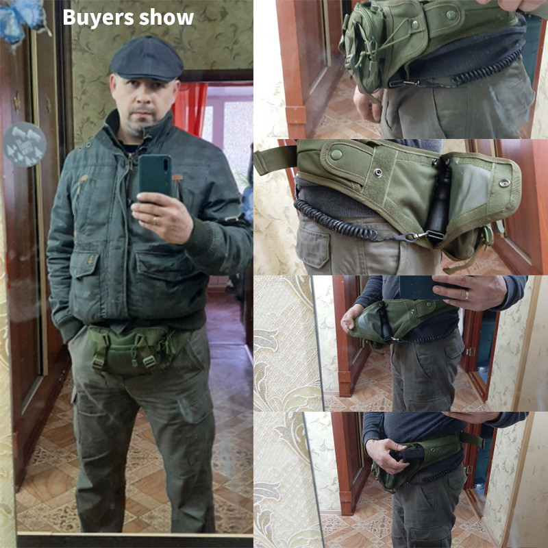 Taktikai pisztoly deréktáska táska fegyvertok tok Férfi rejtett hordtáska Fanny Pack kültéri sport kemping vadászat puha pisztolytok