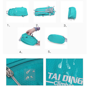 Πτυσσόμενο αδιάβροχο σακίδιο πλάτης 25L Εξωτερική πτυσσόμενη ελαφριά τσάντα γυναικεία τσάντα ακαδημίας Άνδρας πεζοπορίας πεζοπορίας