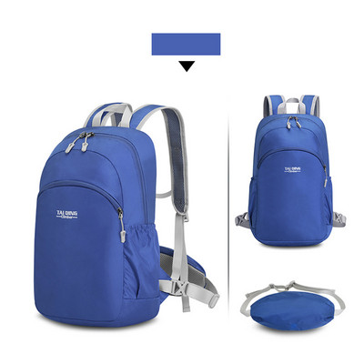 Πτυσσόμενο αδιάβροχο σακίδιο πλάτης 25L Εξωτερική πτυσσόμενη ελαφριά τσάντα γυναικεία τσάντα ακαδημίας Άνδρας πεζοπορίας πεζοπορίας