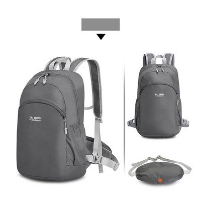 Πτυσσόμενο αδιάβροχο σακίδιο πλάτης 25L Εξωτερική πτυσσόμενη ελαφριά τσάντα γυναικεία τσάντα ακαδημίας Άνδρας πεζοπορίας πεζοπορίας