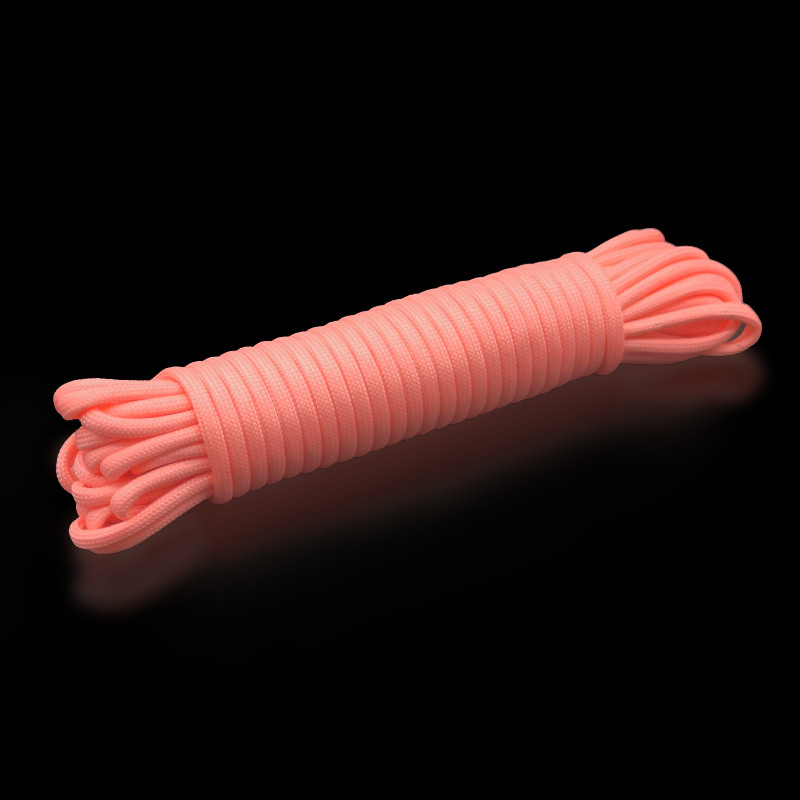 4 mm-es színes, világító ejtőernyős zsinór kötél pánt kötél figyelmeztető kötél Mil Spec Type One Strand hegymászó kemping túlélő felszerelés