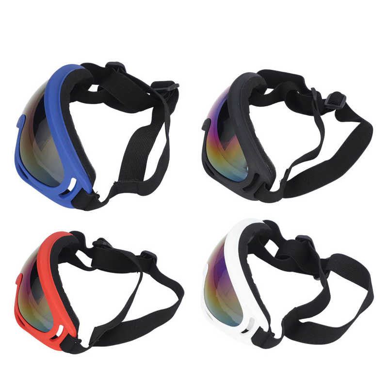 Nagyméretű kutyaszemüveg állítható pántok Stílusos színes lencsés kutya napszemüveg ütésálló motorozáshoz