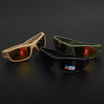 Γυαλιά ιππασίας με 4 φακούς Γυαλιά σκοποβολής Tactical Polarized UV400 Military Glasses TR90 Αλεξίσφαιρα γυαλιά ποδηλασίας