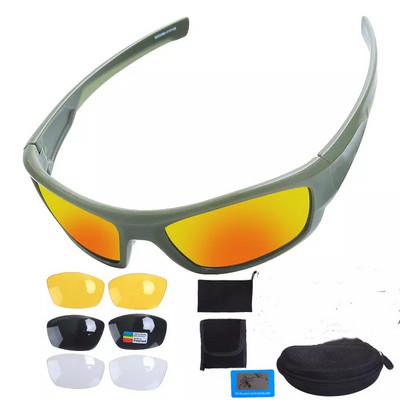 Jahaće naočale s 4 leće Taktičke streljačke naočale Polarizirana UV400 zaštita Vojne naočale TR90 Biciklističke naočale otporne na metke