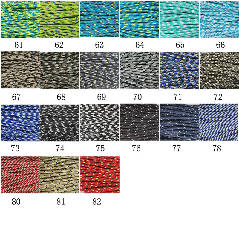Dia 2mm 5M 10M 20M 30M One Cores Paracord ellujäämiseks Langevarjunöör Pael Telkimine Ronimine Telkimisköis Matkamine DIY Käevõru