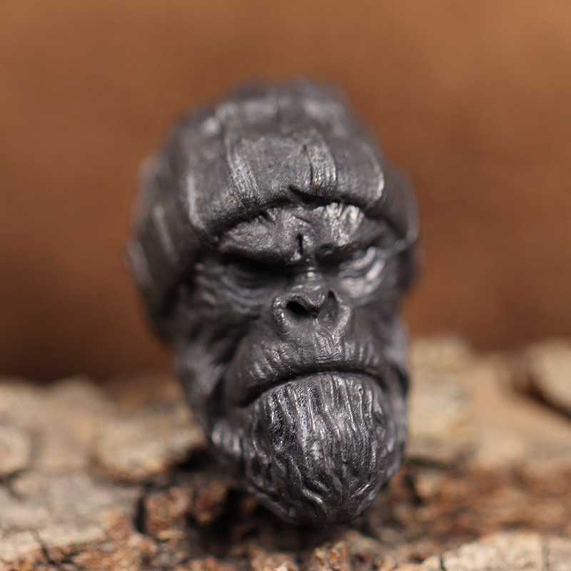 Μάλλινο καπέλο Γορίλα Γλυπτό Κεφάλι από ορείχαλκο μαχαίρι χάντρες Ζώο ουρακοτάγκος EDC DIY Υφαντό Paracord Γούρια Κρεμαστά αξεσουάρ