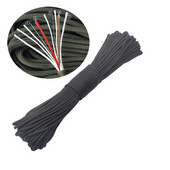 25FT/100FT 550 10-tuumaline Paracord 4 mm välikämpingu ellujäämistööriist PE tuletõrjeköis, puuvillane nöör langevarjuga matkamine