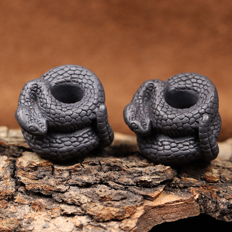 Μαύρα ορειχάλκινα χάντρες μαχαιριού κροταλίας DIY EDC Ομπρέλα Σχοινί Κορδόνι Paracord Βραχιόλια Κρεμαστά φίδια Κοσμήματα Αξεσουάρ εξωτερικού χώρου